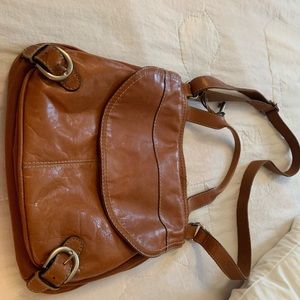 camel coach leather bag
